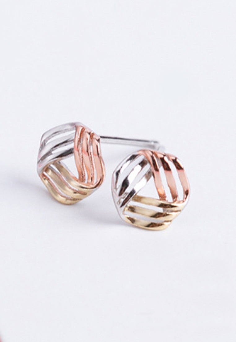 Fashion Three -Color Plum Earrings