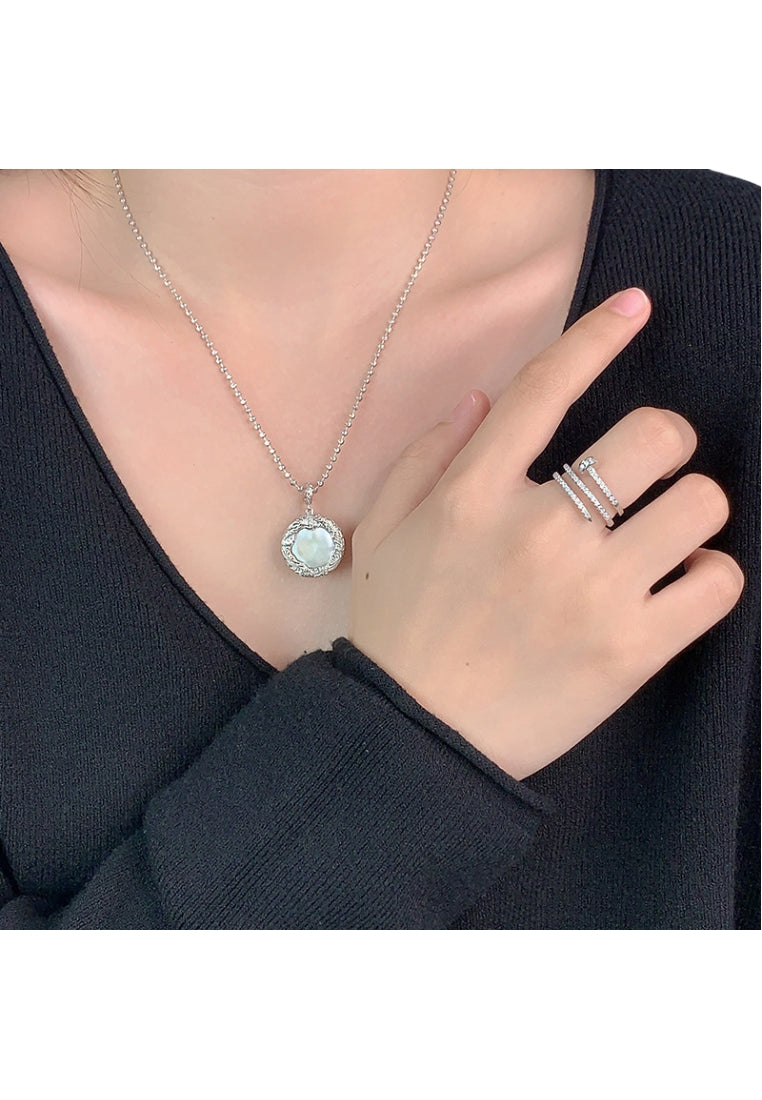 Luxury Stud Zircon Open Ring