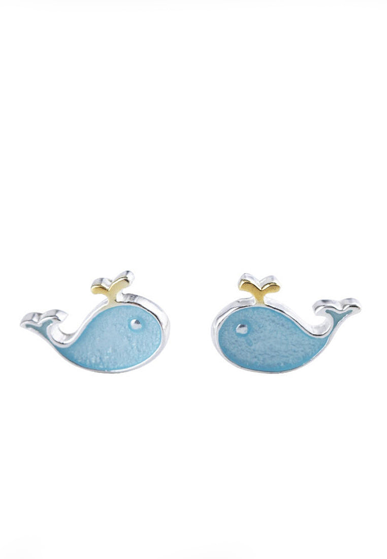 Fashion spray whale earrings