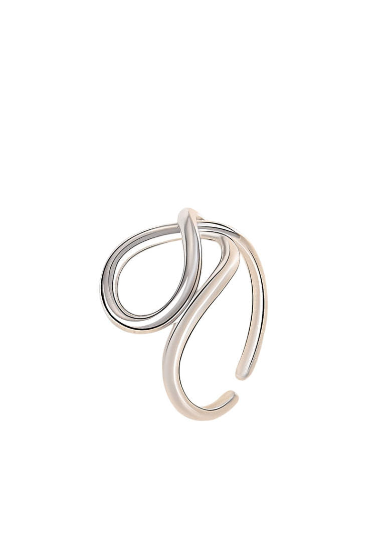 S925 Silver Interlaced Geometric Ring