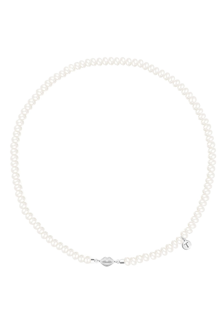 French Style Pearl Lockbone Chain