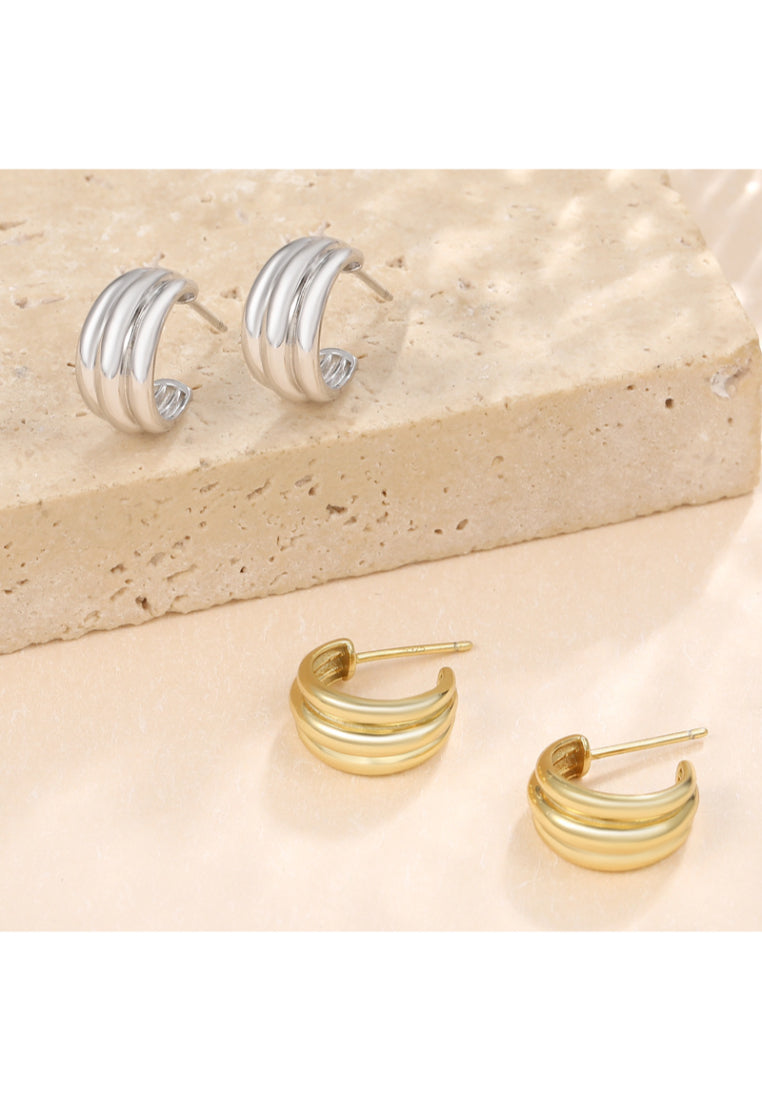 S925 silver Cshaped ear clips