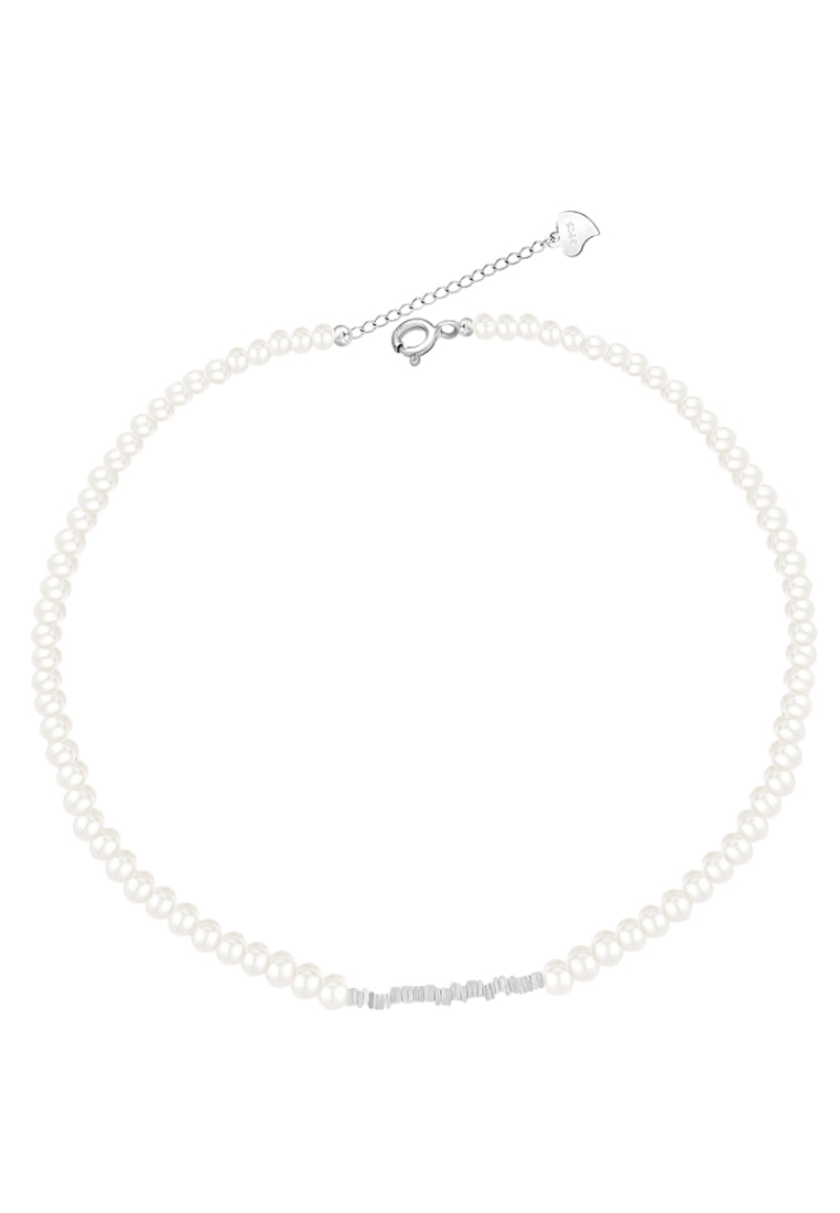 Trendy Baroque Pearl Lockbone Chain