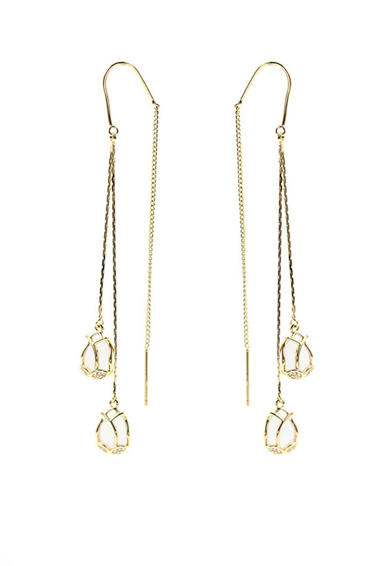 Tulip protein -lone earrings earrings