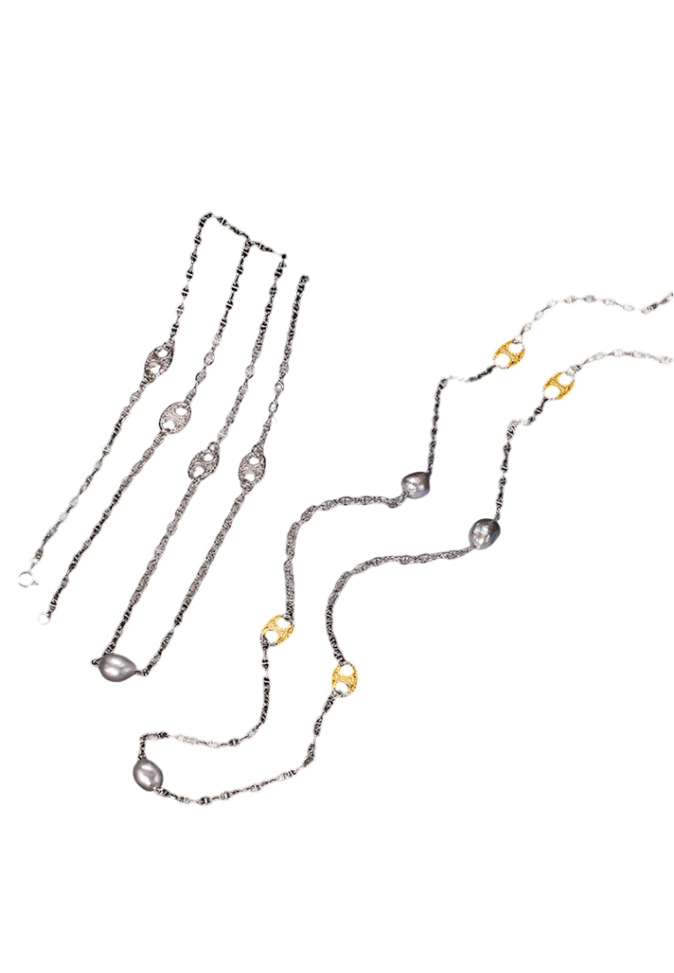 S925 Silver Pig Nose Sweater Chain