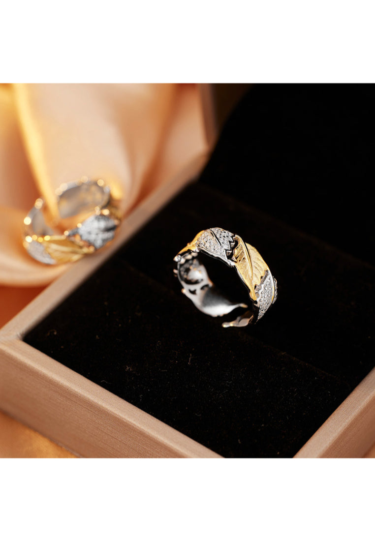 Pure 925 Silver French Color Adjustable Ring