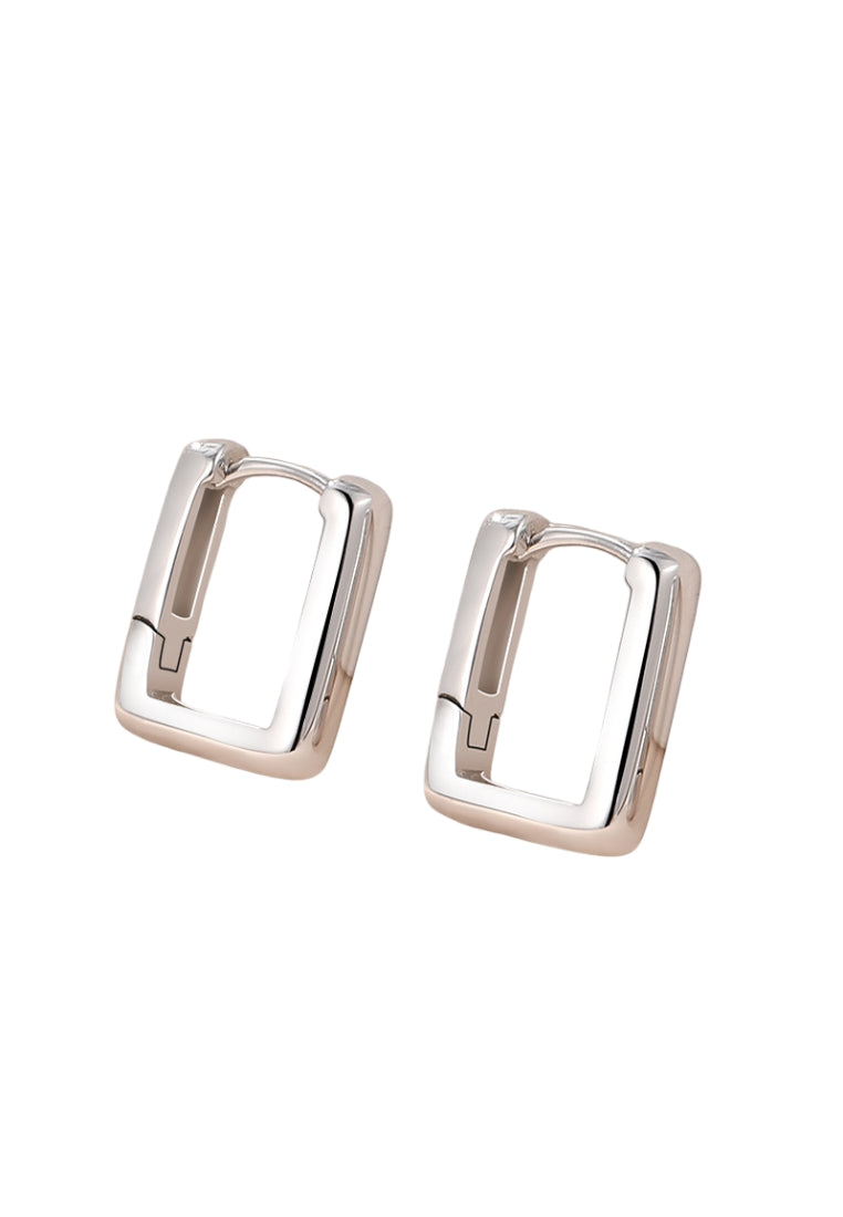 S925 silver tinfoil texture earrings