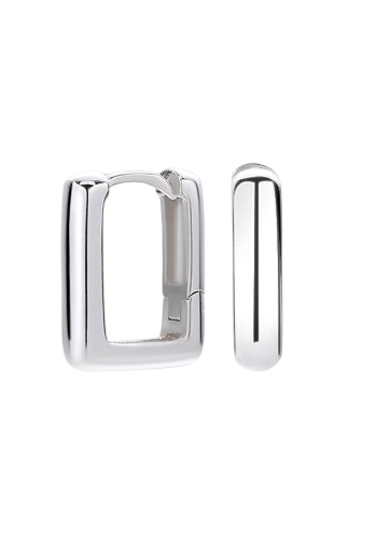 S925 silver tinfoil texture earrings