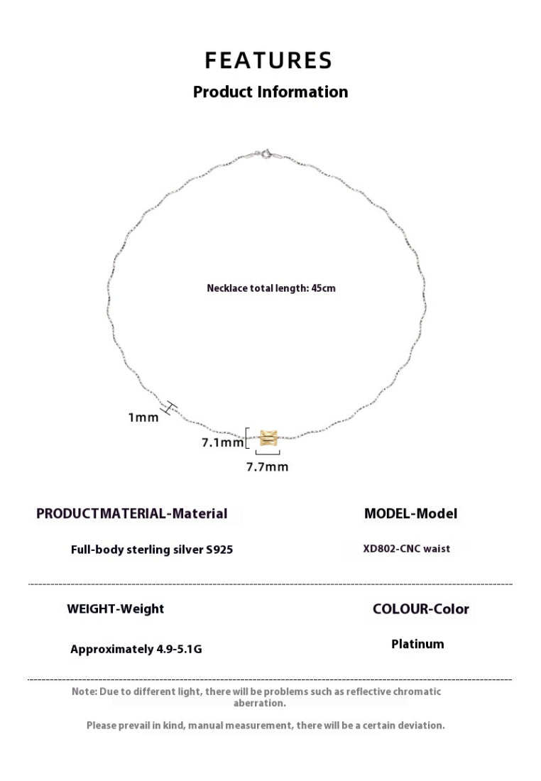 Wave Design S925 Silver Necklace