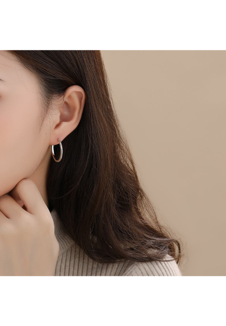 Square Minimalist Silver Earrings