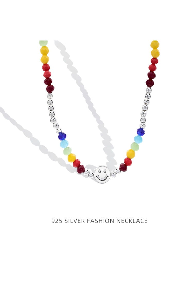 Enamel Bear Silver Necklace