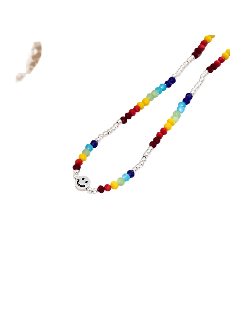 Enamel Bear Silver Necklace