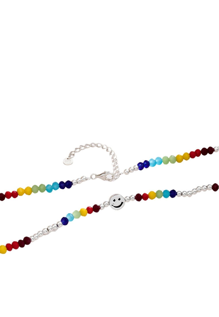 Enamel Bear Silver Necklace