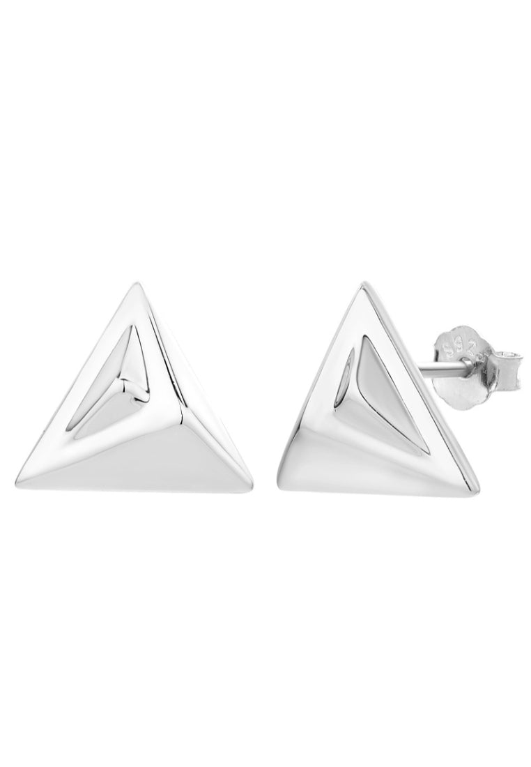 Three Lives Circle Silver Earrings