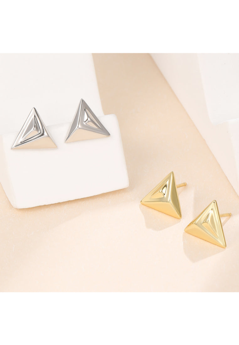 Three Lives Circle Silver Earrings