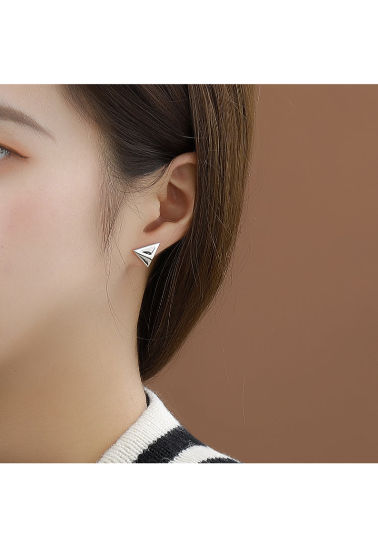 Three Lives Circle Silver Earrings