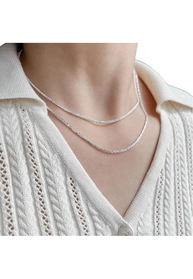 Shimmering S925 Silver Necklace
