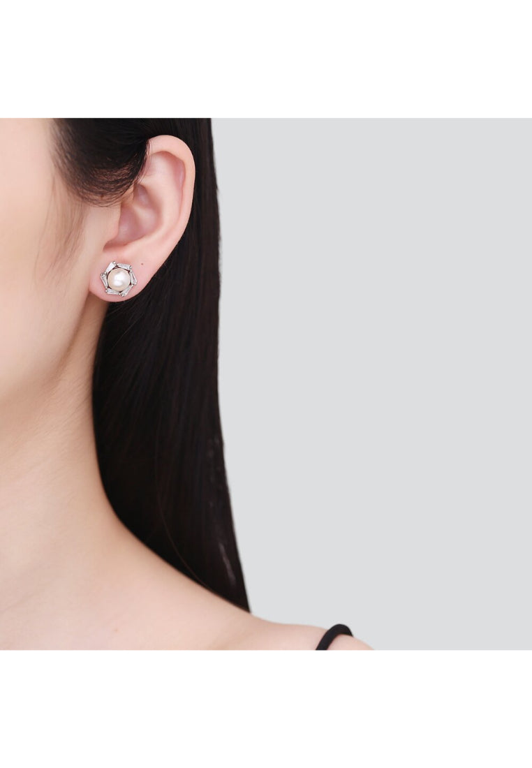 Bead Sterling Silver Earrings