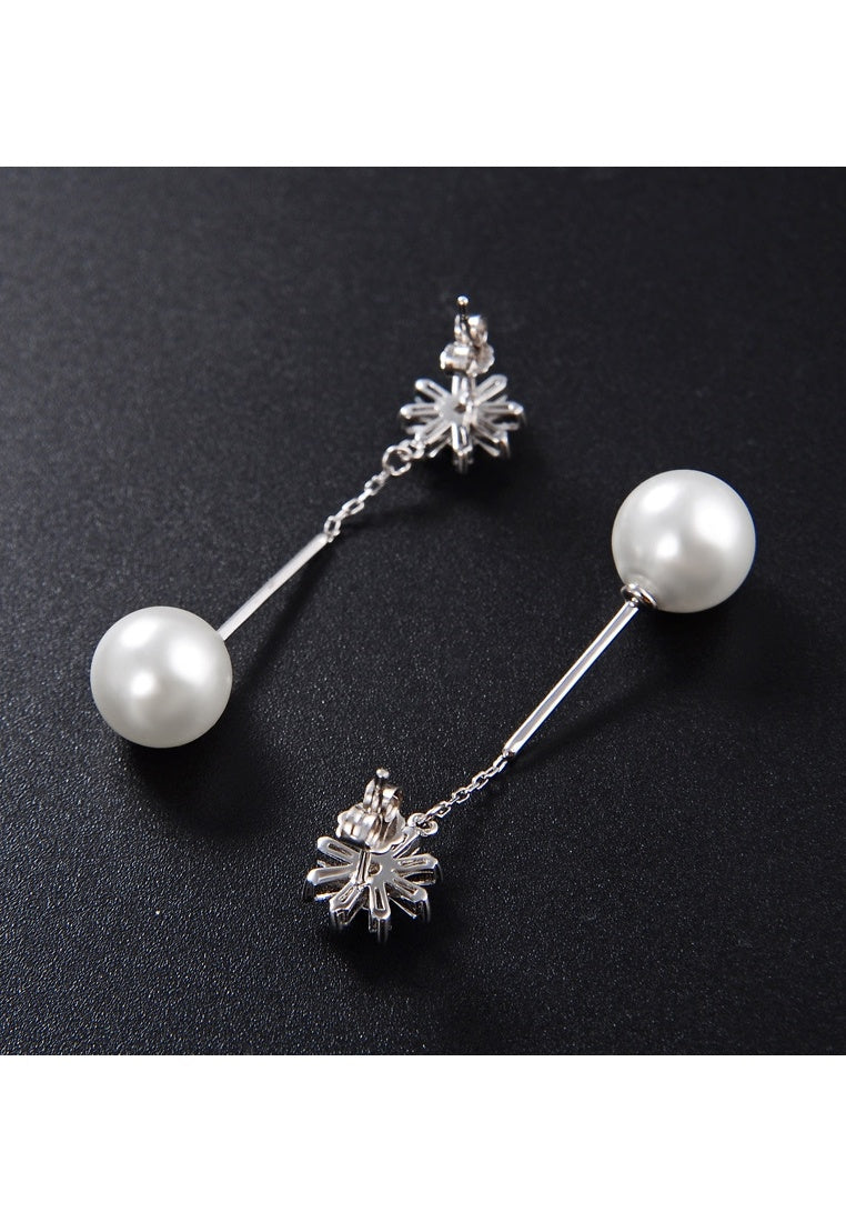 Zircon Beads Sterling Silver Earrings