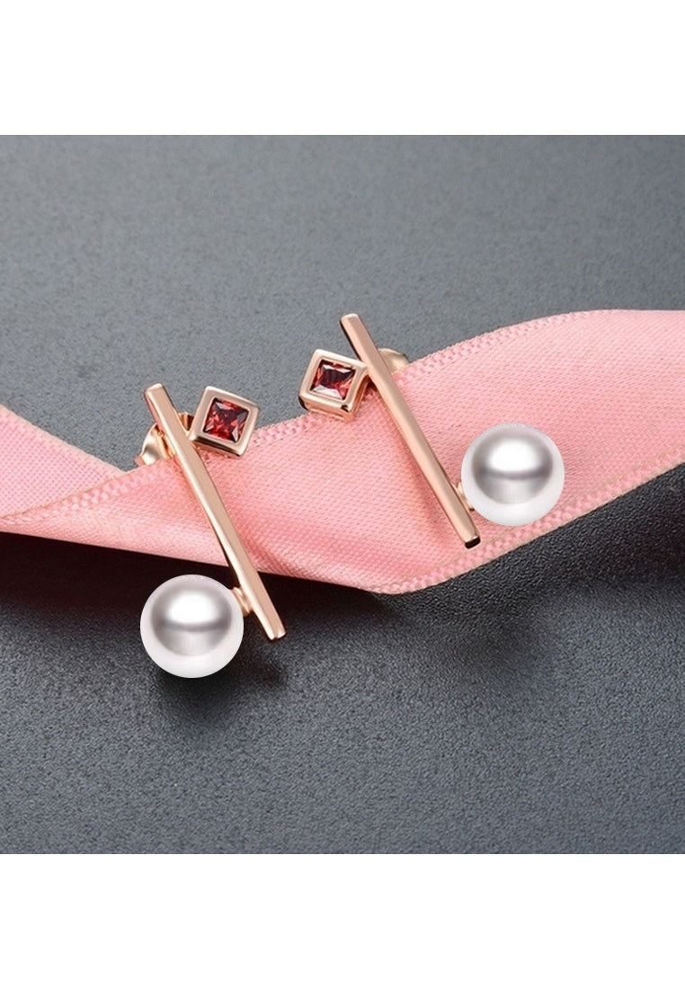 Sterling Silver Stud Earrings with Beads