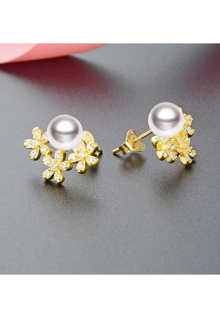Sterling Silver 6-7mm Freshwater Pearl Stud Earrings