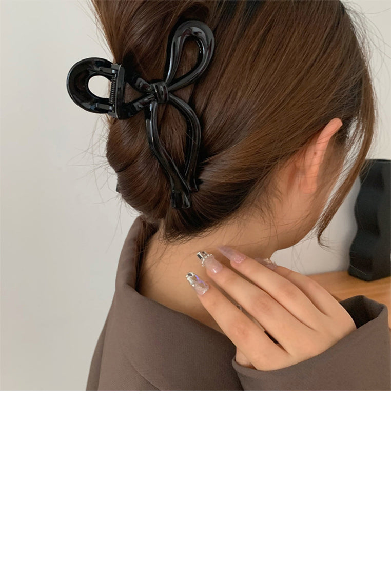 Simple And Sweet Black Ribbon Hair Claw