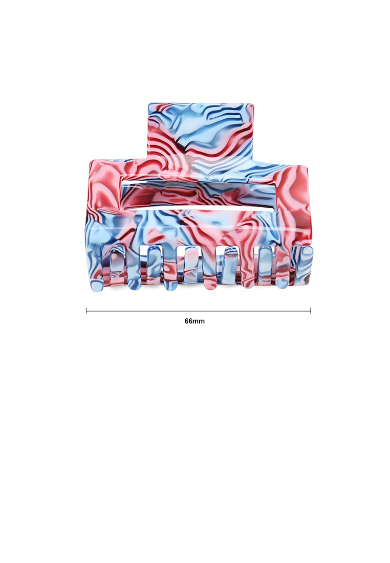 Fashion Simple Blue Pattern Geometric Hair Claw - Elegant Hairpiece