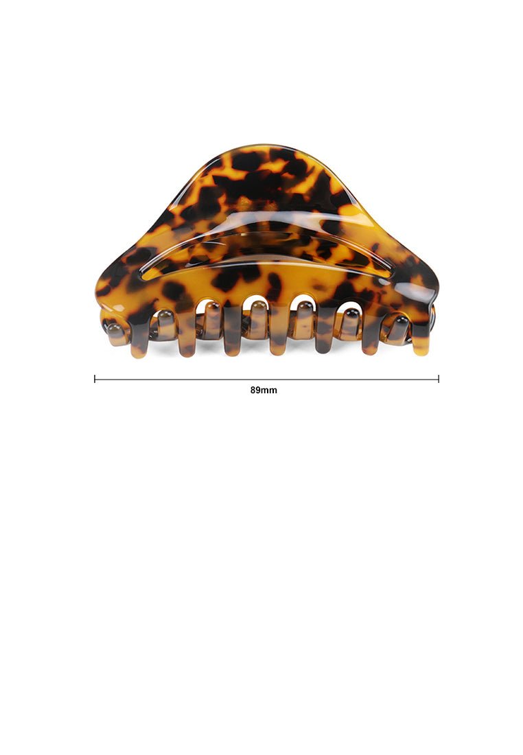 Simple Temperament Dark Pattern Hollow Ellipse Large Hair Claw - Elegant Hairpiece