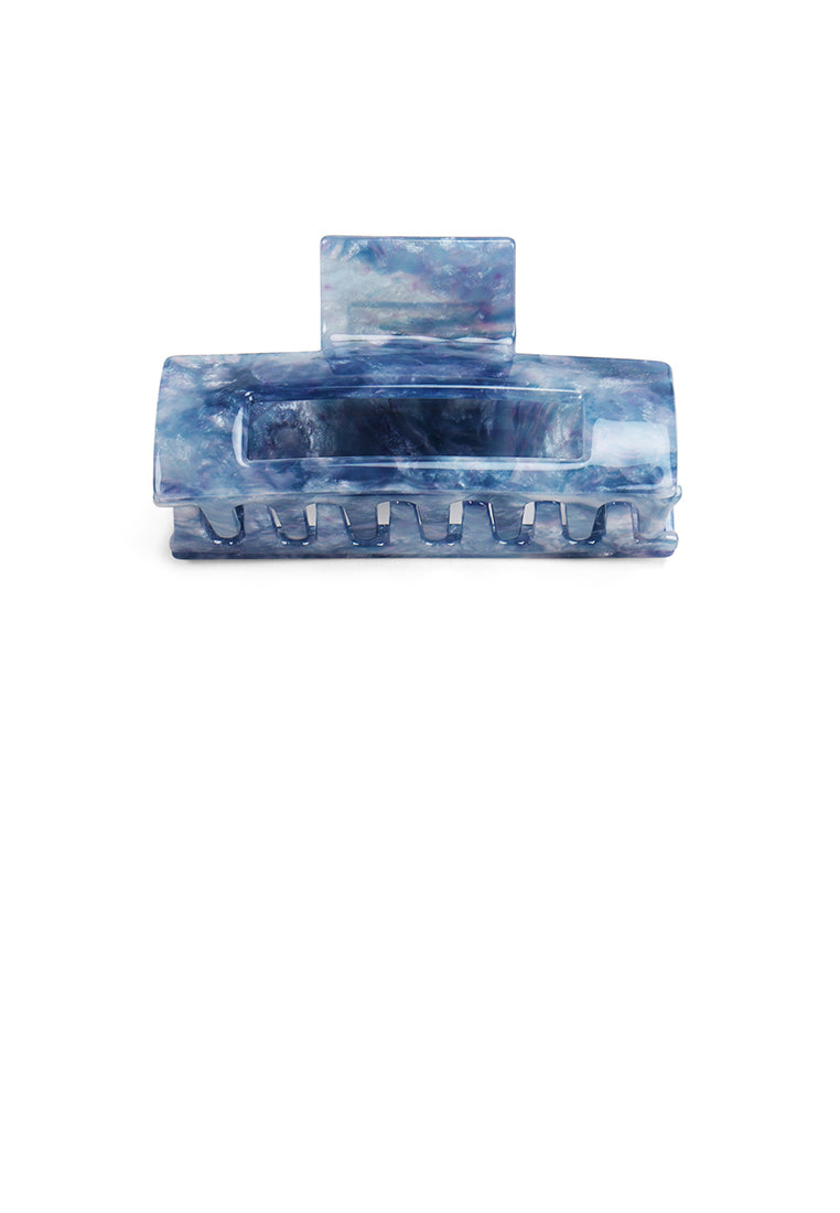 Simple Fashion Blue Pattern Geometric Hair Claw - Elegant Hairpiece