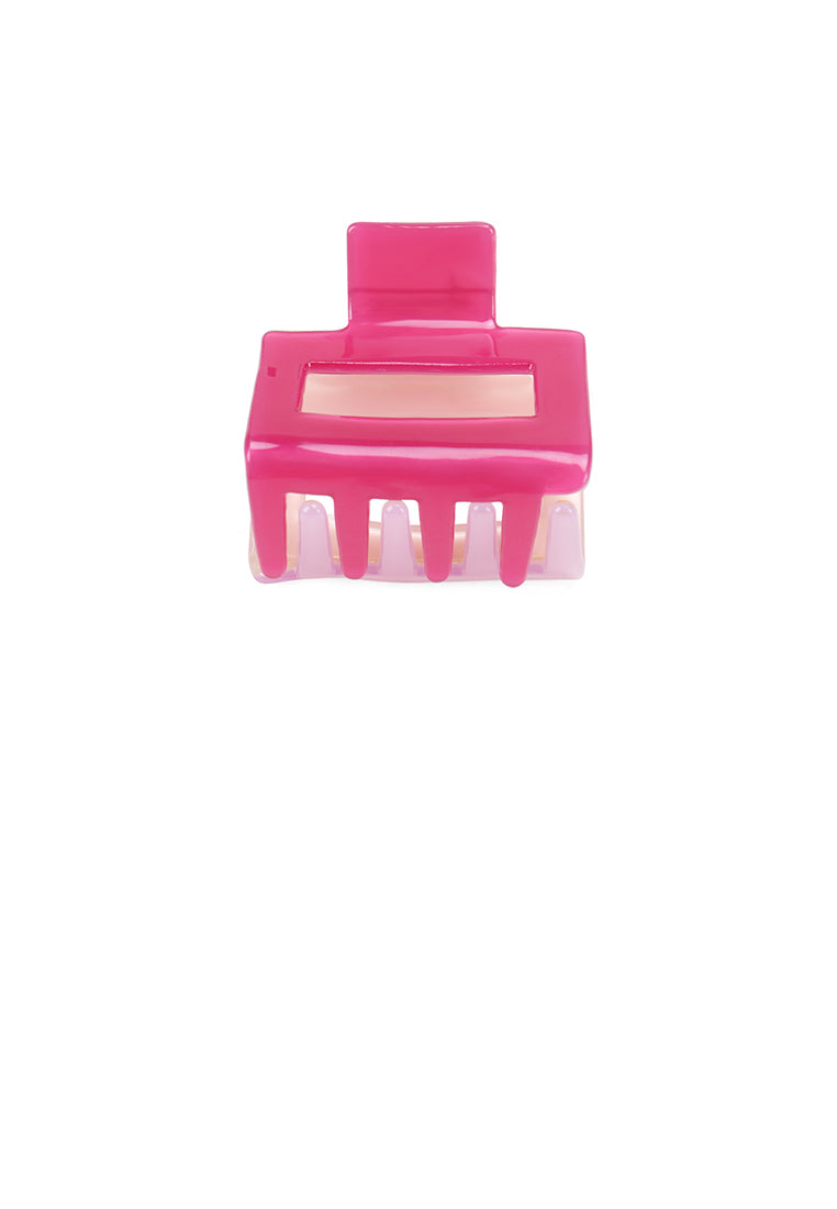 Simple And Fashion Pink Geometric Hair Claw - Elegant Hairpiece - Vibrant Color