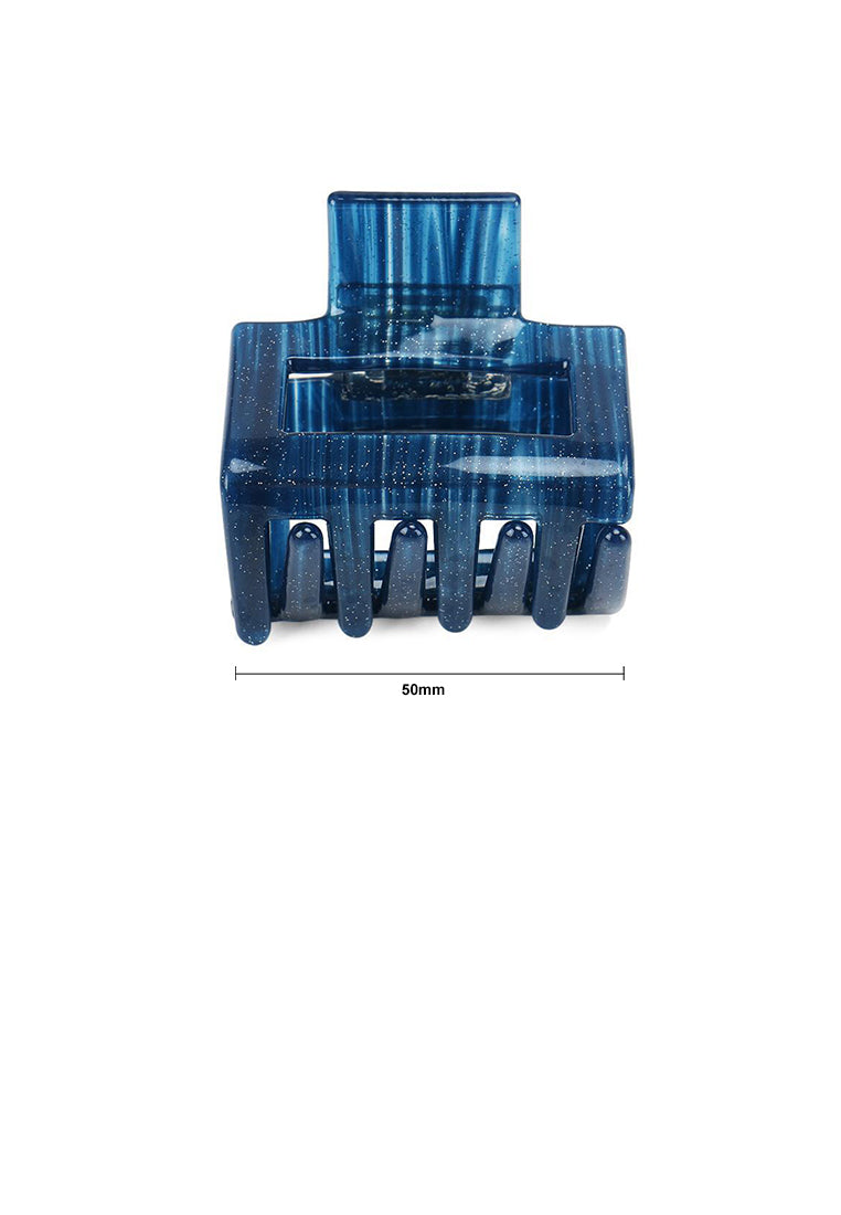 Simple And Fashion Blue Geometric Small Hair Claw - Elegant Hairpiece