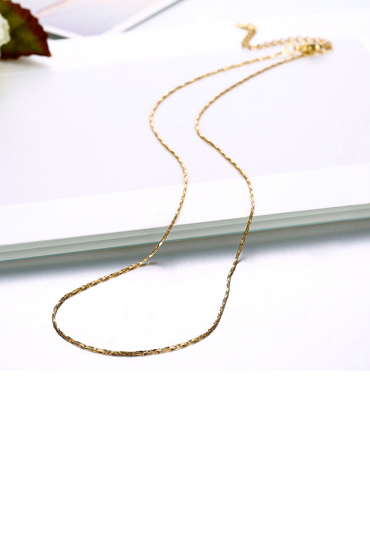 Fashion Simple Plated Gold Snake Necklace