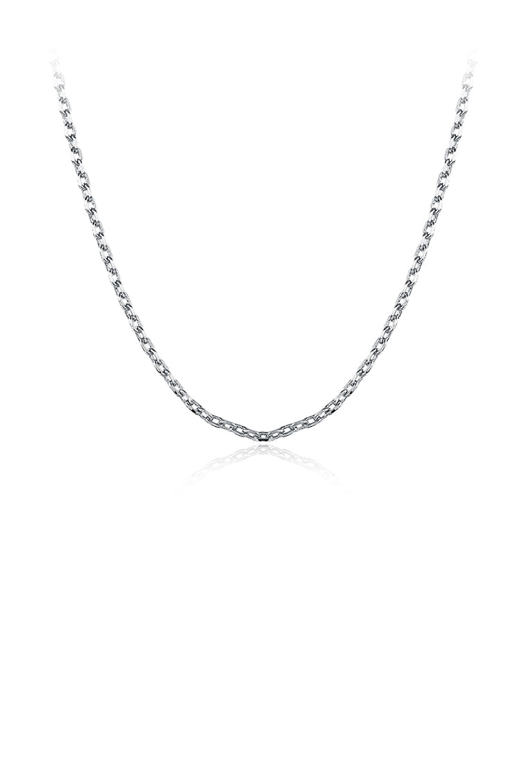 Simple and Fashion Plated Platinum Square Necklace