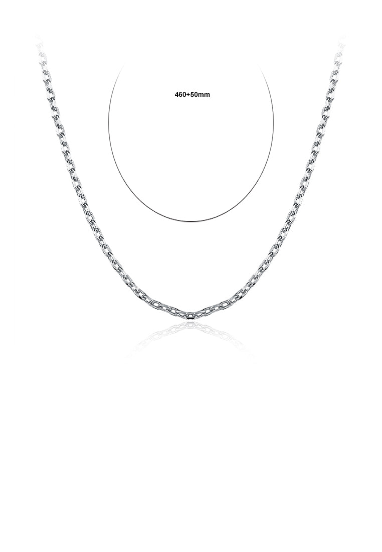 Simple and Fashion Plated Platinum Square Necklace