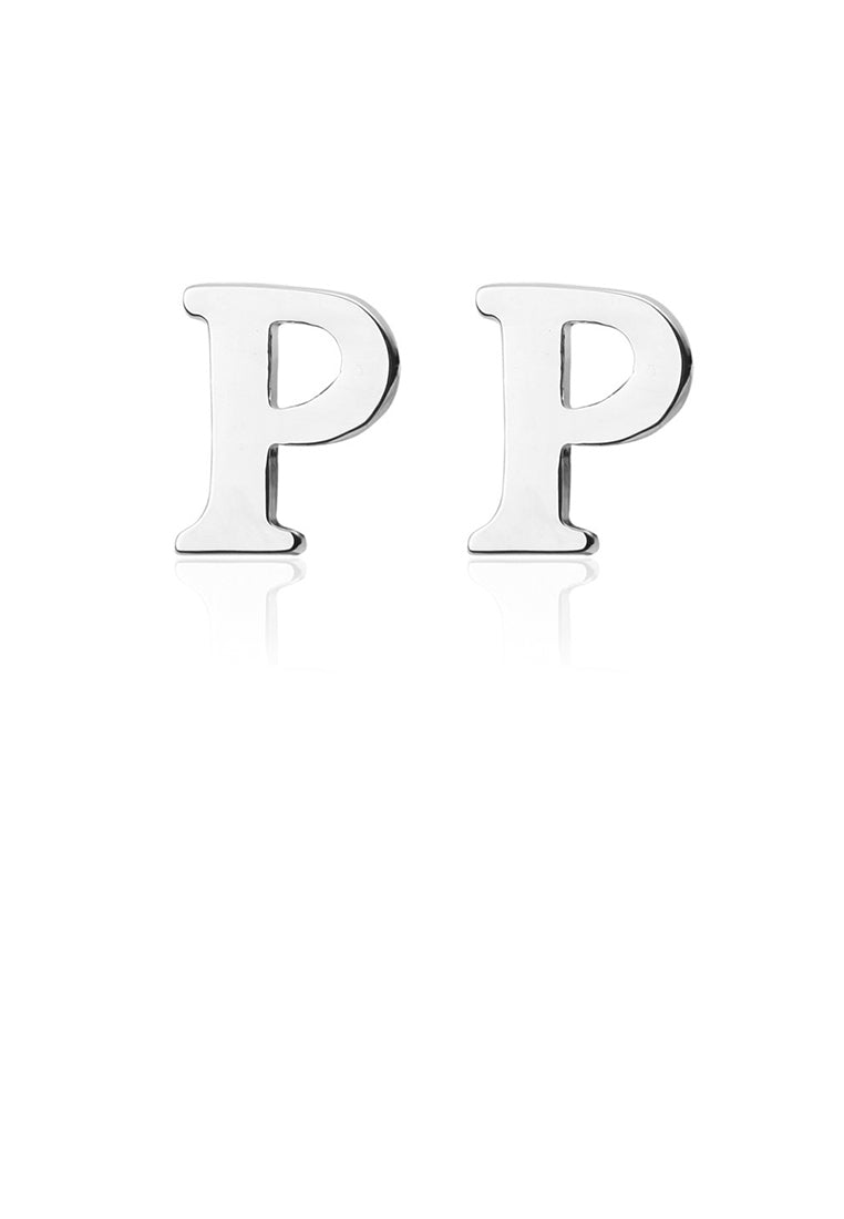 Simple and Fashion English Alphabet P Cufflinks