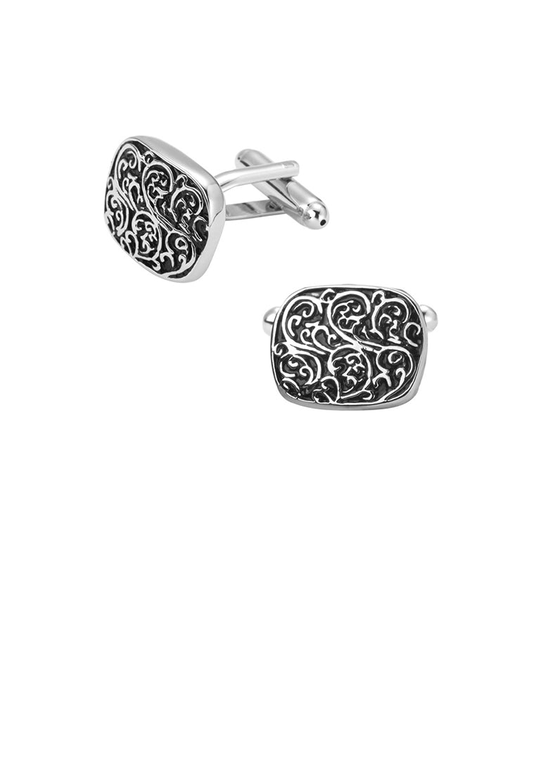 Fashion Vintage Pattern Geometric Square Cufflinks