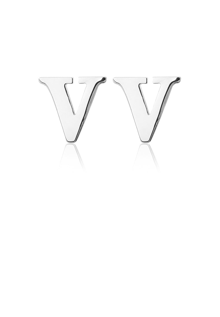 Simple and Fashion English Alphabet V Cufflinks