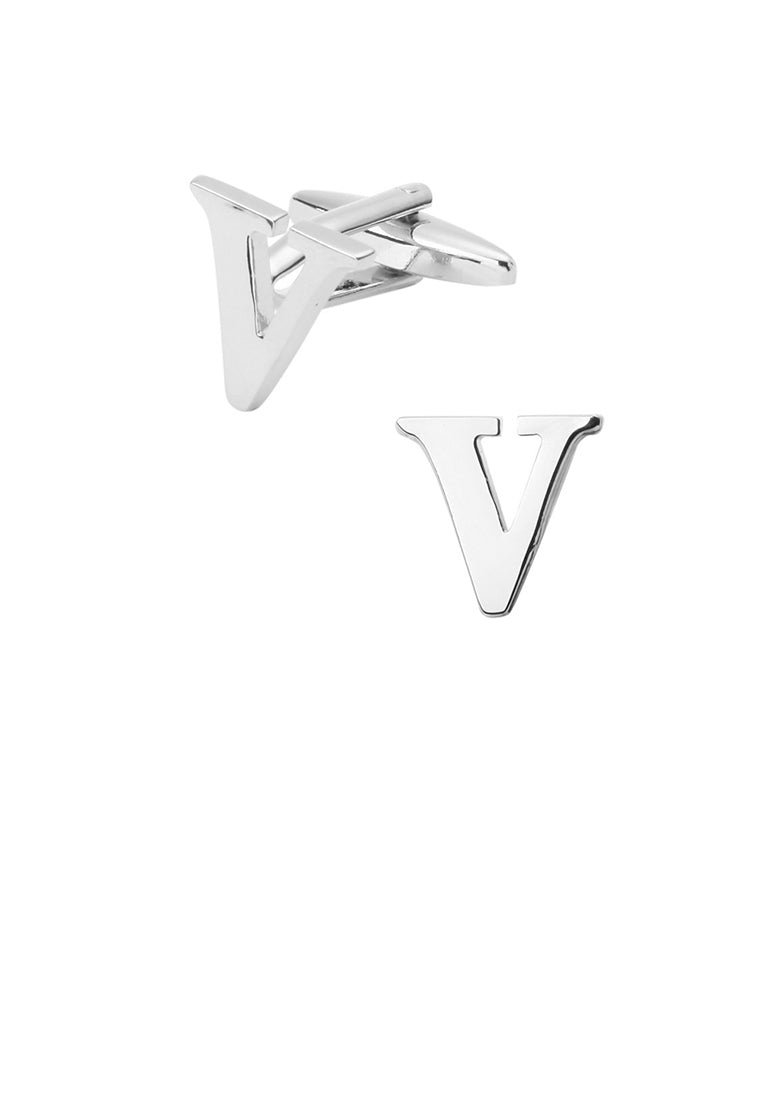 Simple and Fashion English Alphabet V Cufflinks