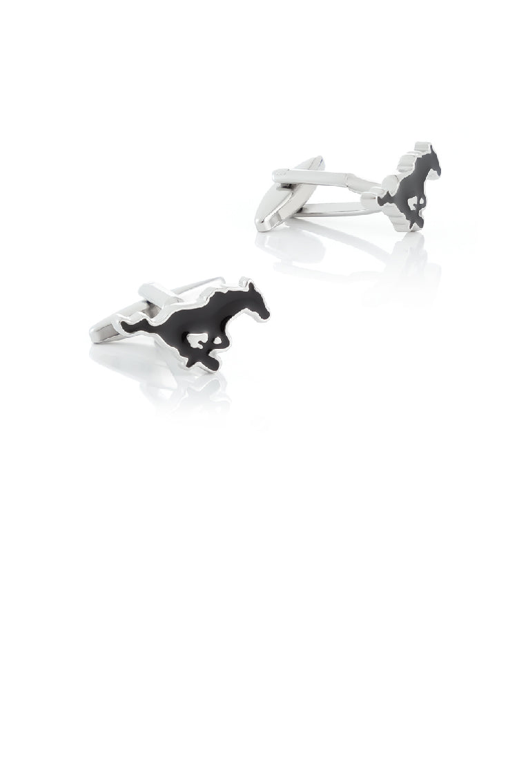Fashion High-end Black Horse Cufflinks