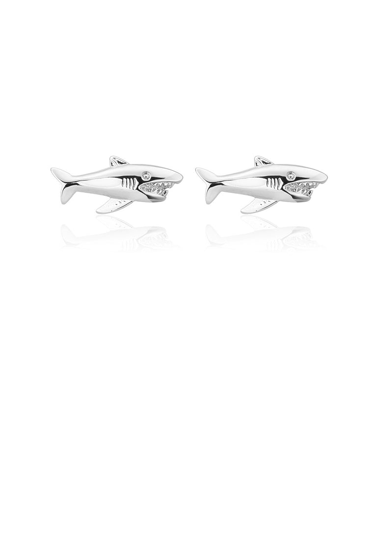 Simple Personalized Shark Cufflinks