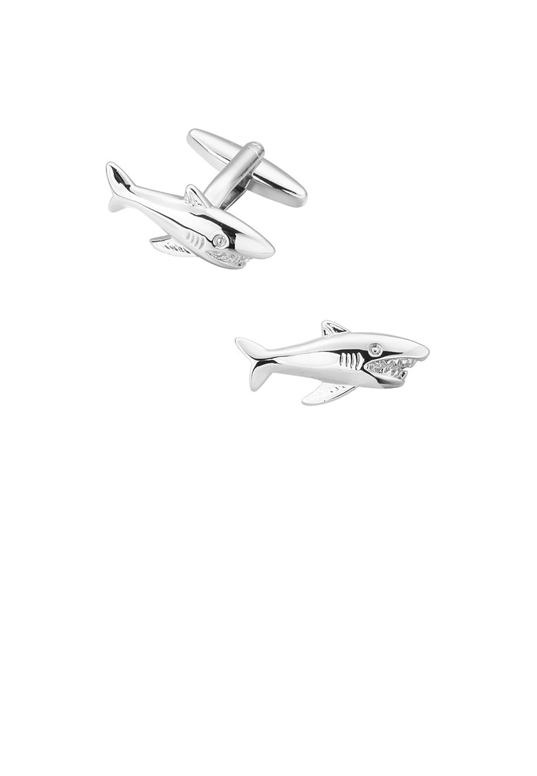 Simple Personalized Shark Cufflinks
