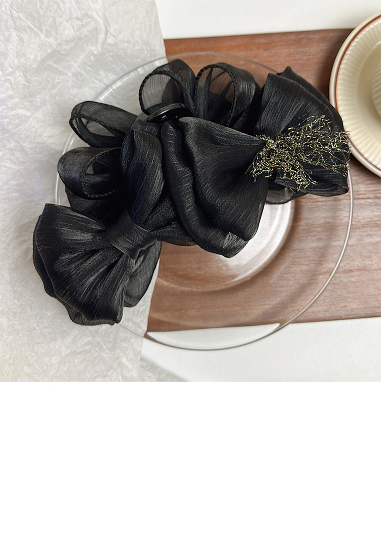 Fashion Temperament Mesh Ribbon Hair Claw - Elegant Hairpiece