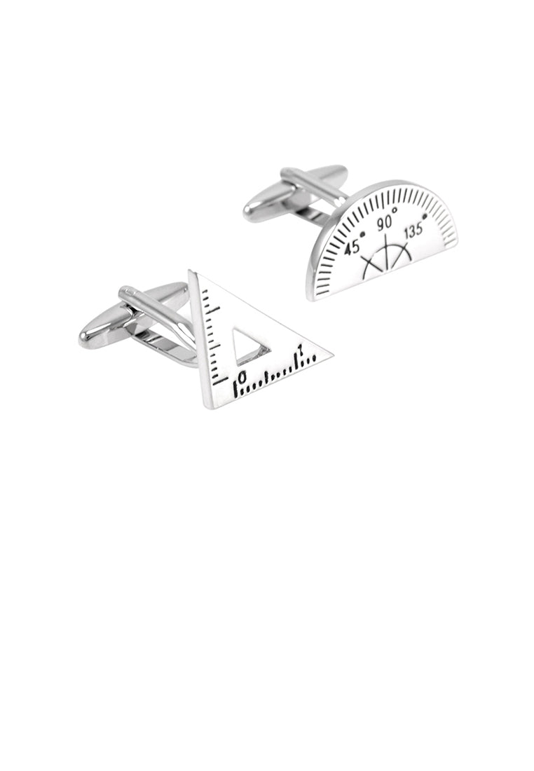 Fashion Personality Angle Ruler Triangle Ruler Shape Cufflinks