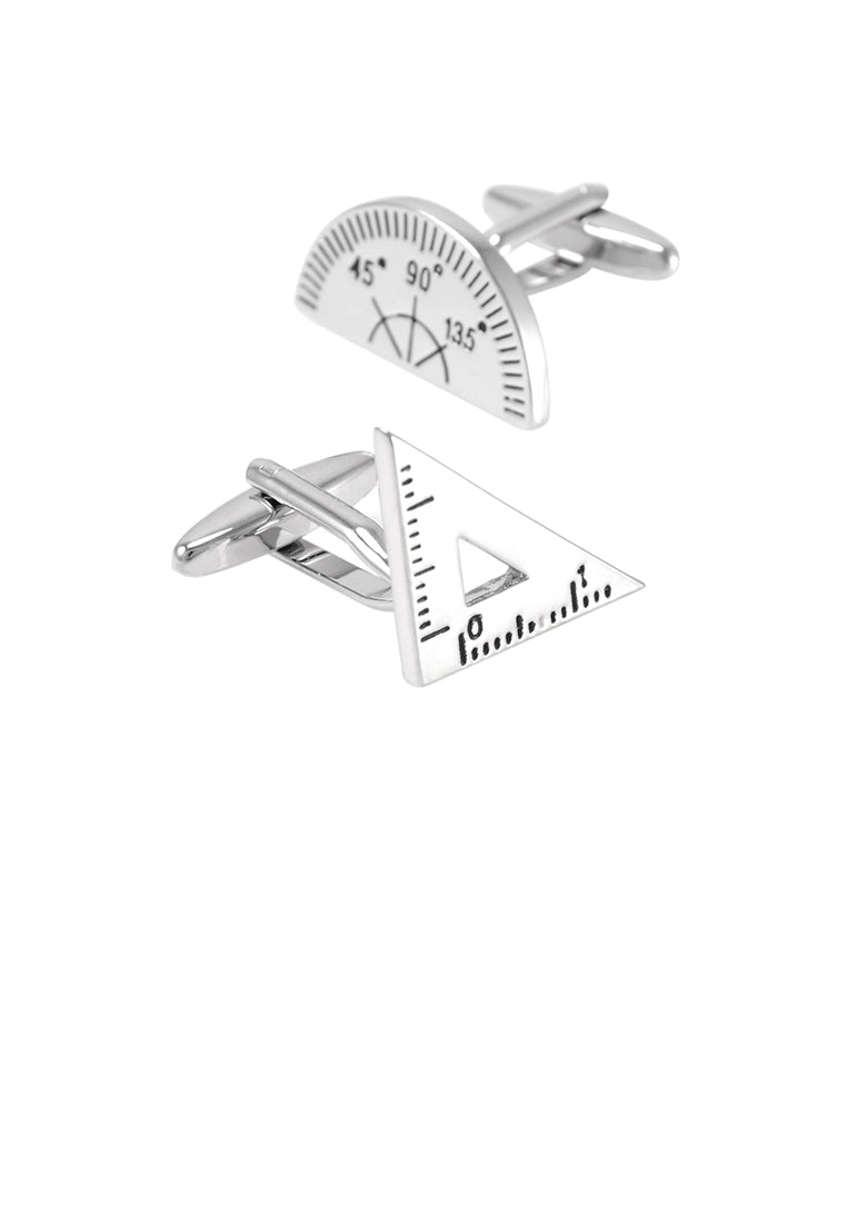 Fashion Personality Angle Ruler Triangle Ruler Shape Cufflinks