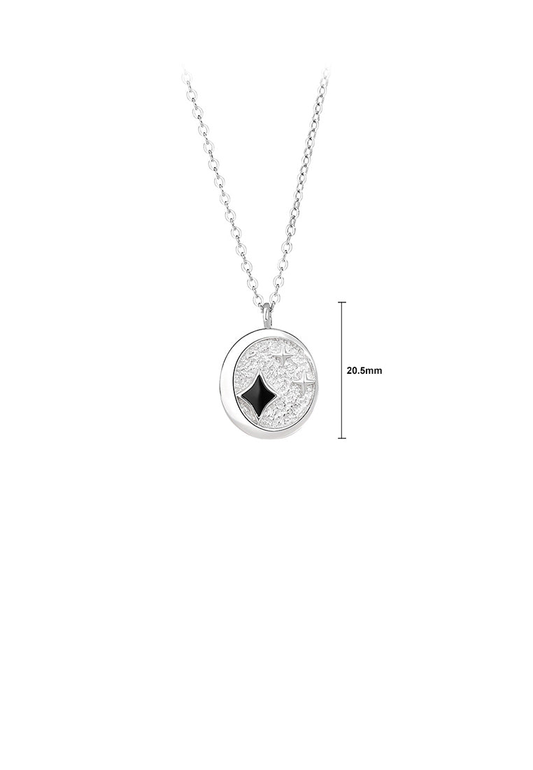 925 Sterling Silver Fashion Simple Star Geometric Pendant with Necklace