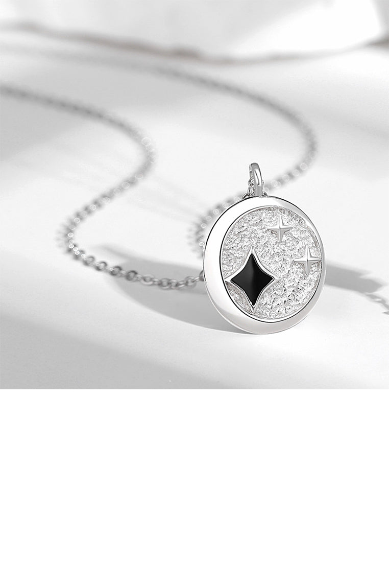 925 Sterling Silver Fashion Simple Star Geometric Pendant with Necklace