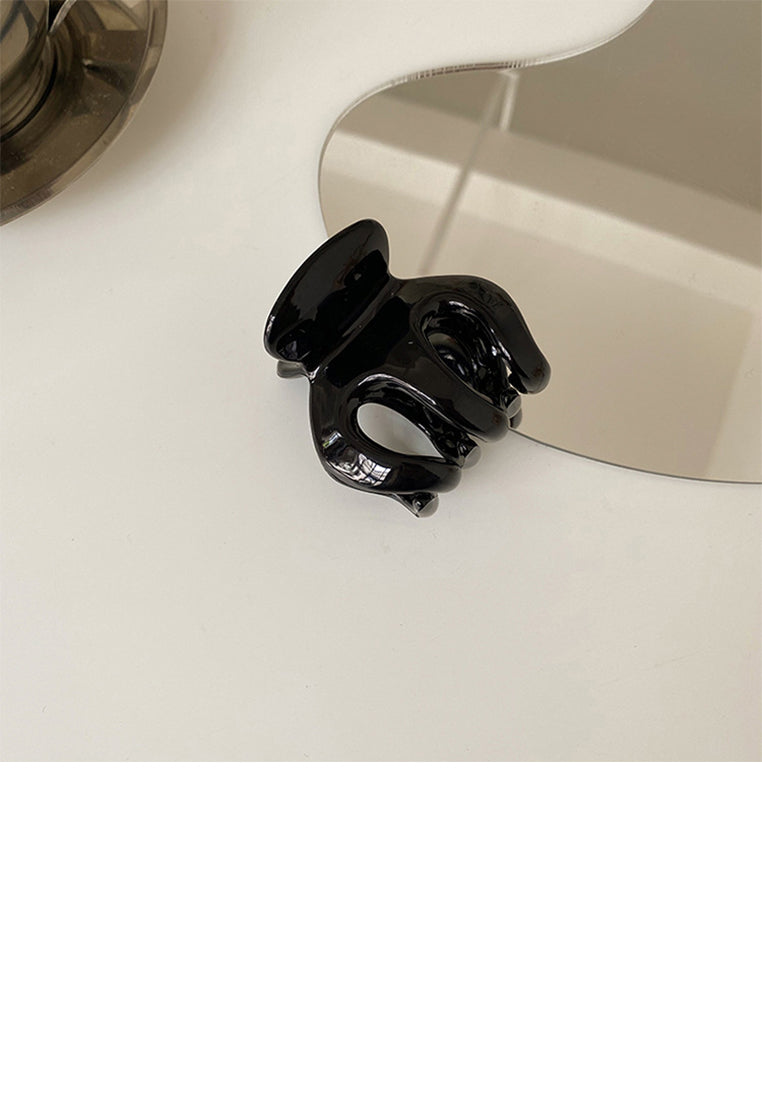 Simple And Fashion Black Geometric Hair Claw 2-Pack - Elegant Hairpiece