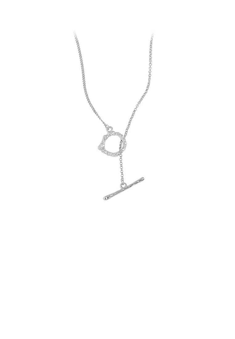 925 Sterling Silver Simple Fashion Geometric Circle Necklace