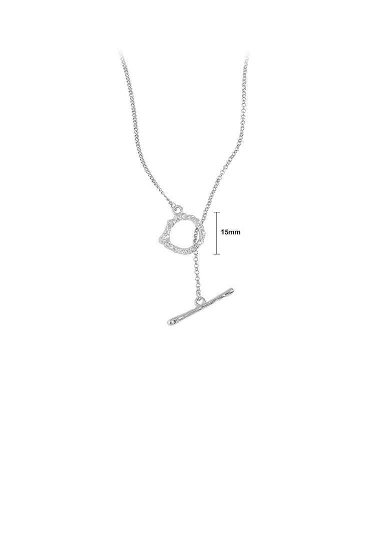 925 Sterling Silver Simple Fashion Geometric Circle Necklace