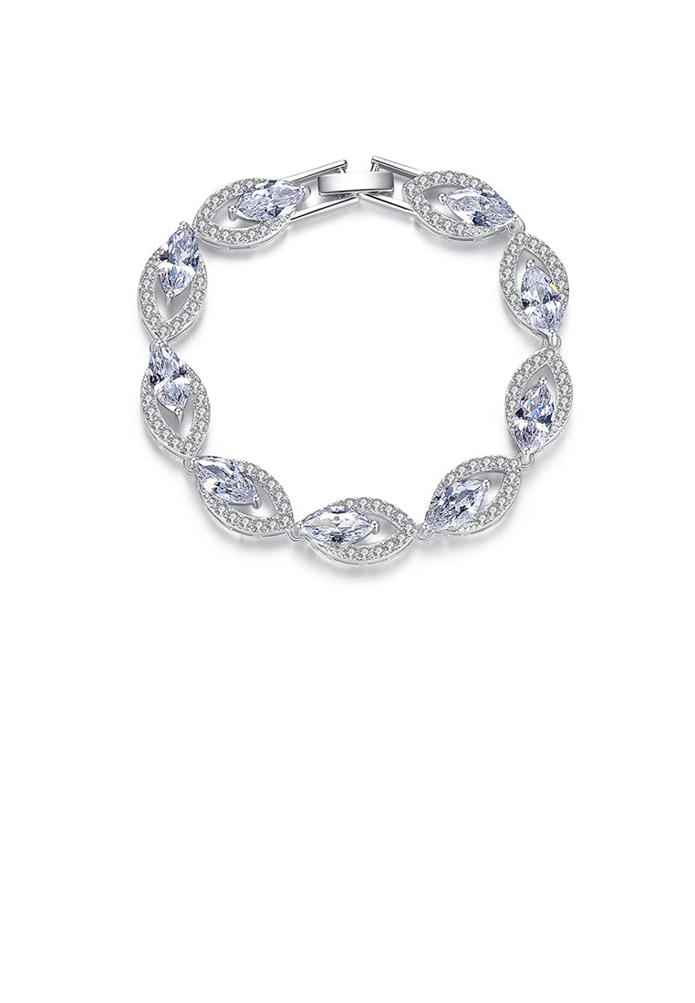 Fashion and Elegant Geometric Bracelet with Cubic Zirconia 16cm - Luxurious Look